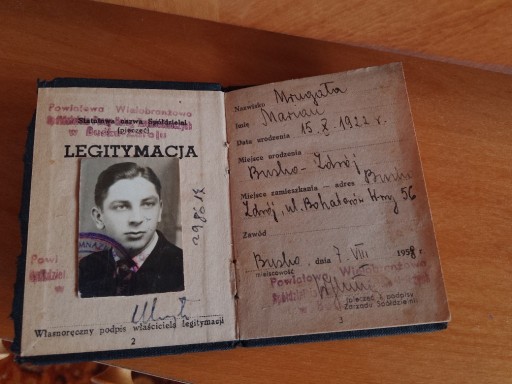 Zdjęcie oferty: Stara legitymacja członka Spółdzielni Pracy1958r.
