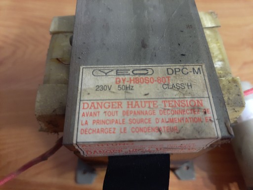 Zdjęcie oferty: Transformator z mikrofali DPC-M DY-H80S0-80T