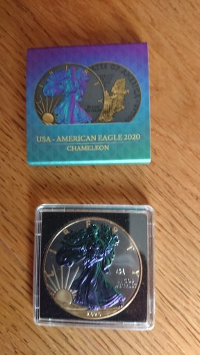 Zdjęcie oferty: American Eagle Silver Dollar 2020 Chameleon