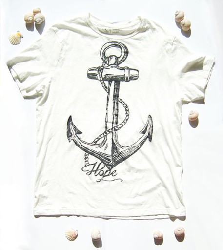 Zdjęcie oferty: żeglarska koszulka xxl, kotwica koszulka z bawełny