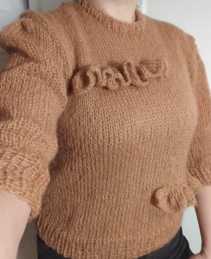Zdjęcie oferty: Sweterek z moherku krótki rękaw. Nowy.Handmade.