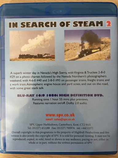 Zdjęcie oferty: In Search of Steam 2 Blu ray Pociągi Lokomotywy
