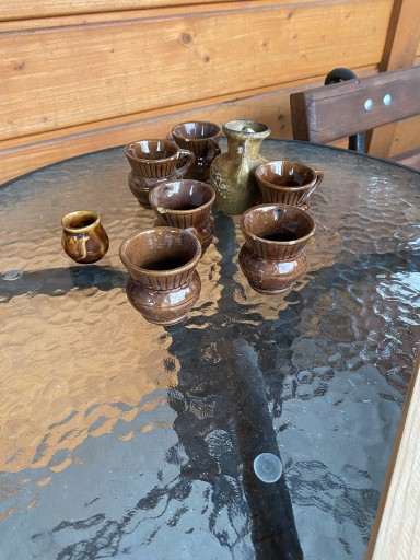Zdjęcie oferty: Komplet ceramicznych wazoników PRL
