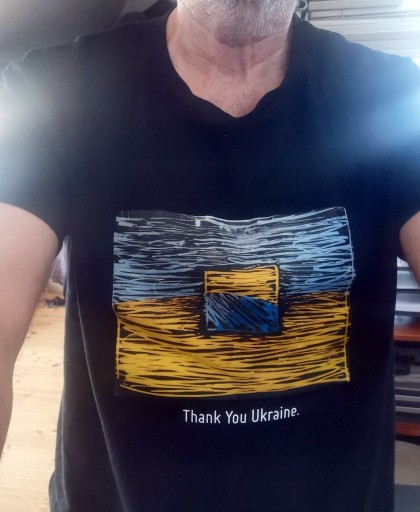 Zdjęcie oferty: T-shirt męski "Thank You Ukraine", rozmiar XL