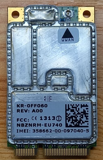 Zdjęcie oferty: DELL NBZNRM-EU740 MINI PCI Express Card