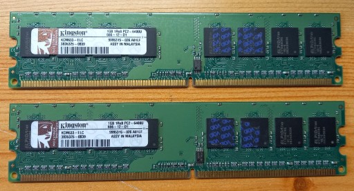 Zdjęcie oferty: Pamięć RAM DDR2 1GB Kingston PC2-6400U KCM633