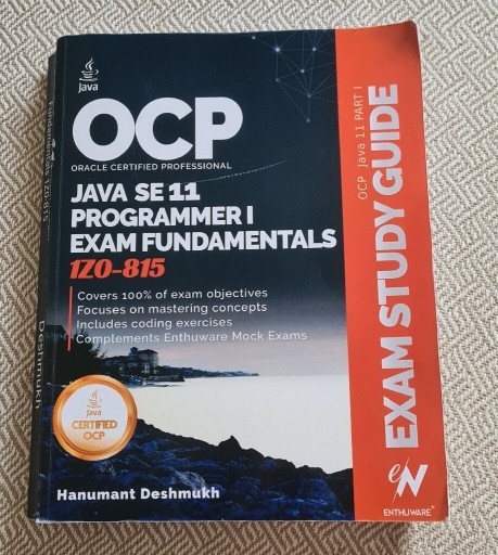 Zdjęcie oferty: Java se 11 programmer 1 exam fundamentals OCP