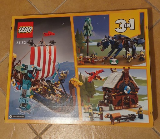Zdjęcie oferty: Lego 3w1 31132 statek wikingow i wąż z Midgardu 