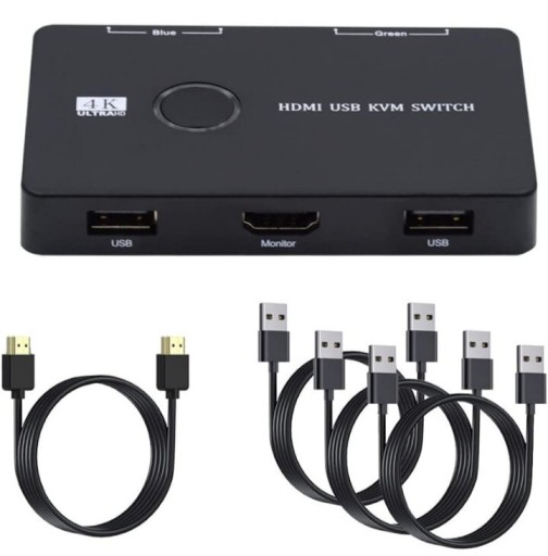 Zdjęcie oferty: NFHK KVM USB 2.0 i HDMI 4K przełącznik selektor podwójny