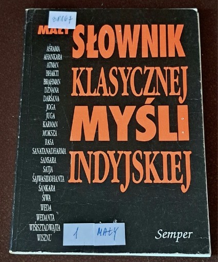 Zdjęcie oferty: Mały słownik klasycznej myśli indyjskiej.