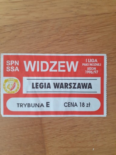 Zdjęcie oferty: WIDZEW ŁÓDZ - LEGIA WARSZAWA 1996