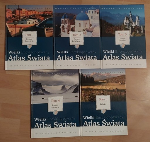 Zdjęcie oferty: Wielki Encyklopedyczny Atlas Świata tomy 1-5