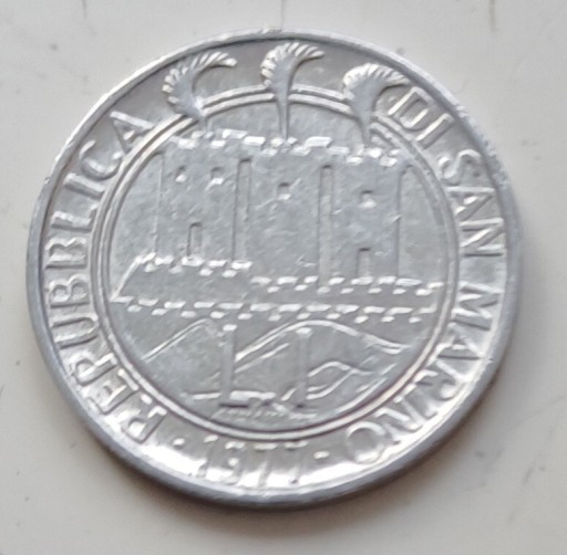 Zdjęcie oferty: San Marino - 1 lira - 1977r. 