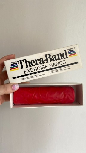 Zdjęcie oferty: Taśma guma do ćwiczeń Thera Band czerwona 5,5 m
