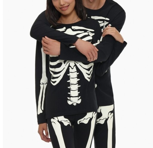 Zdjęcie oferty: Koszulka termoaktywna fluorescencyjna ze szkieletem kostium na Halloween