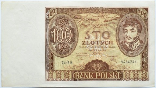 Zdjęcie oferty: 100 złotych 1934  Ser.BM  +X+