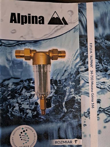 Zdjęcie oferty: Filtr do wody samoczyszczący Alpina 1"