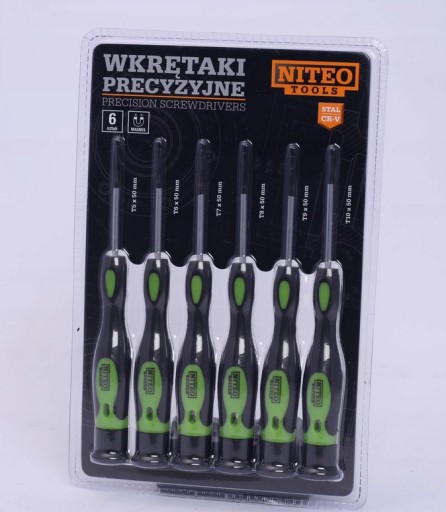 Zdjęcie oferty: Wkrętaki precyzyjne Niteo Torx T5 T6 T7 T8 T9 T10