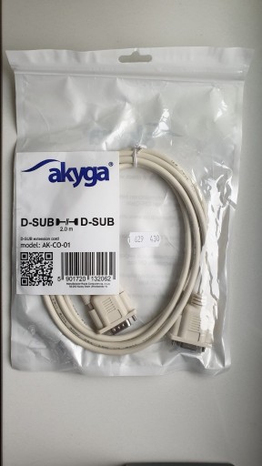 Zdjęcie oferty: Kabel D-SUB 9(F) D-SUB 9(M) - 2,0 m