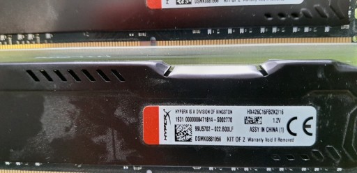 Zdjęcie oferty: Pamięć RAM HyperX Fury DDR4 16GB 2666MHz CL16 