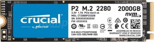 Zdjęcie oferty: Dysk Crucial P2 M.2 PCI-e NVMe 2TB + gwarancja