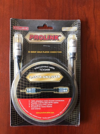 Zdjęcie oferty: KABEL PROLINK TCV 2450 EX 3.5STR-GN 3.5STR 1,8 m