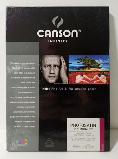 Zdjęcie oferty: CANSON PhotoSatin Premium RC 270g - A4, 25 arkuszy