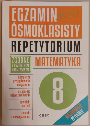 Zdjęcie oferty: Egzamin ósmoklasisty na 100%. Matematyka 8 