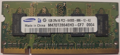 Zdjęcie oferty: RAM SO-DIMM 1GB 800MHz DDR2 CL6 PC2-6400 