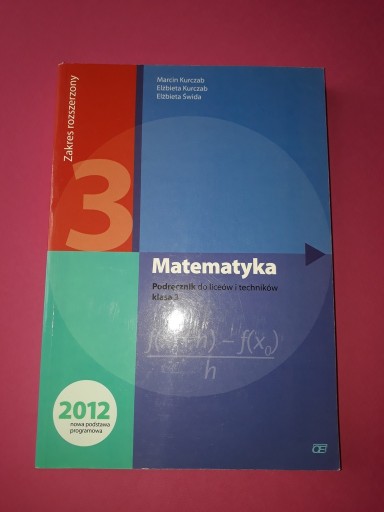 Zdjęcie oferty: Matematyka 3 liceum podręcznik rozszerzony. Pazdro