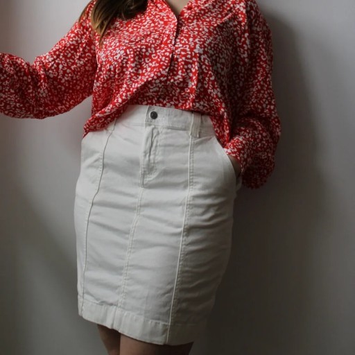Zdjęcie oferty: Spódnica dżinsowa biała, B. young, rozmiar M