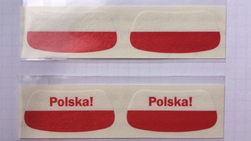 Zdjęcie oferty: Gadżet kibica NaklejkiNaTwarz flaga polska komplet
