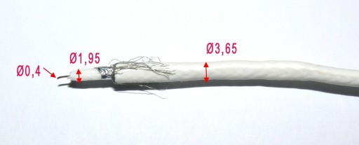 Zdjęcie oferty: PRZEWÓD W EKRANIE kabel H122 (RG59 Mini) 1m 