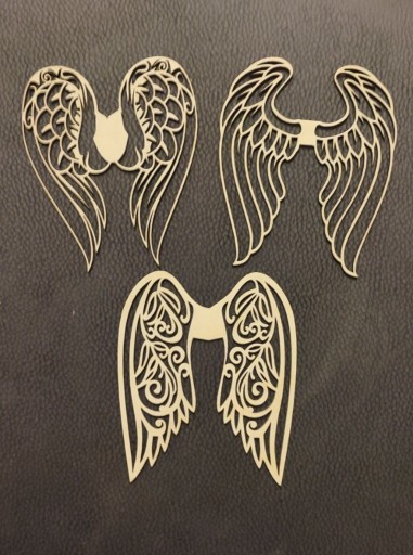 Zdjęcie oferty: Skrzydła anioła, makrama, decoupage,13 cm