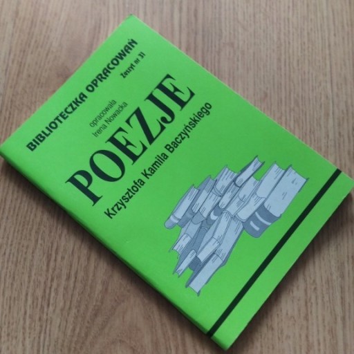 Zdjęcie oferty: Poezje Baczyńskiego Biblioteczka Opracowań 31
