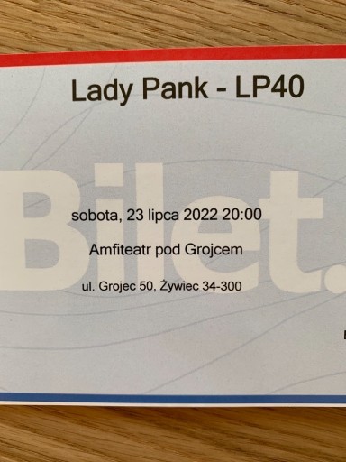 Zdjęcie oferty: Sprzedam 3 bilety na koncert Lady Pank 40
