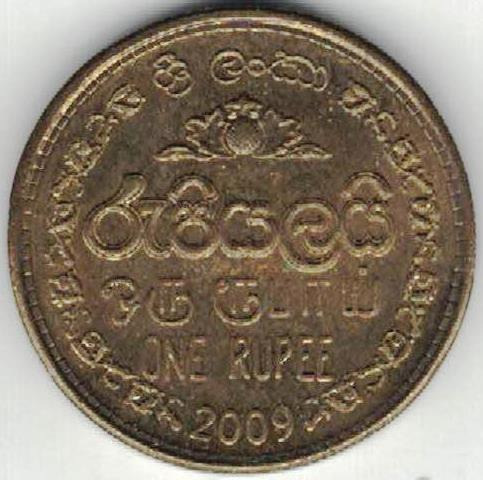 Zdjęcie oferty: Sri Lanka 1 rupia 2009  20 mm
