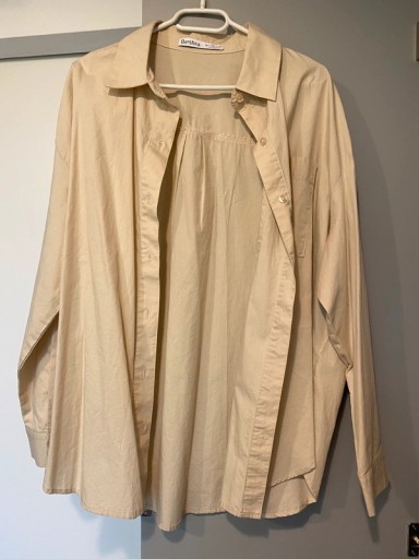 Zdjęcie oferty: Beżowa koszula 100% bawełna Bershka oversize S