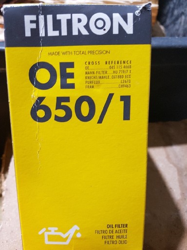 Zdjęcie oferty: OE 650/1 filtr oleju