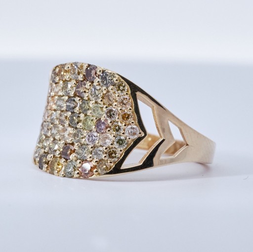 Zdjęcie oferty: Złoty pierścionek sygnecik naturalnymi brylantami 