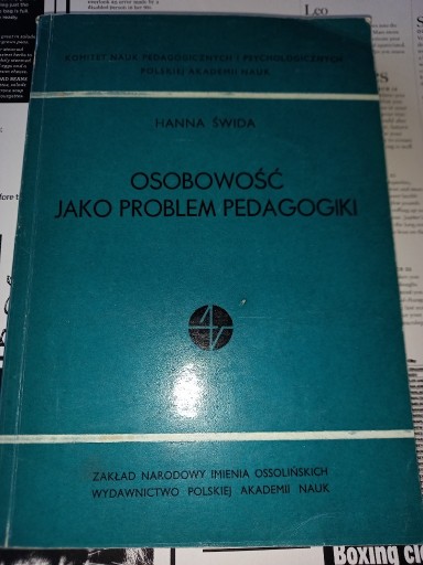 Zdjęcie oferty: OSOBOWOŚĆ JAKO PROBLEM PEDAGOGIKI - HANNA ŚWIDA