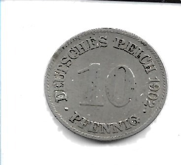 Zdjęcie oferty: 10 Pfennig 1902 A  i  50 Pfennig 1940A 1902 A.