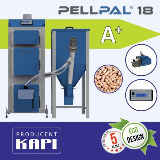 Zdjęcie oferty: Kocioł na pellet PELLPAL 18kW 5 klasa i EcoDesign 