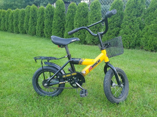 Zdjęcie oferty: Rowerek BMX 12'' mBike stopka koszyk żółto-czarny