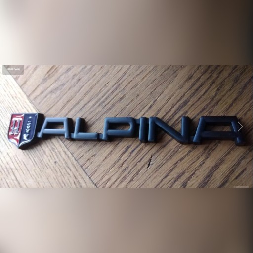 Zdjęcie oferty: Emblemat ALPINA bmw 13cm Nowy czarny mat 