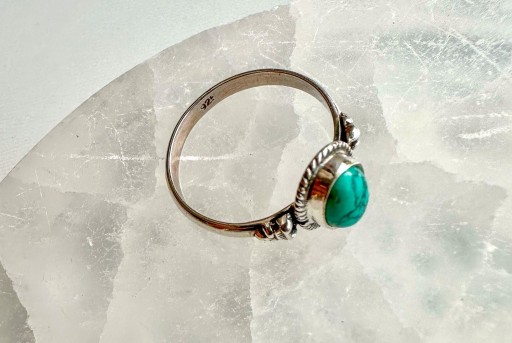 Zdjęcie oferty: SREBRNY pierścionek 925 kamień naturalny TURKUS 