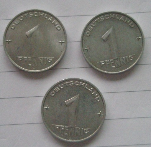 Zdjęcie oferty: NRD, 3 x 1 pF 1952,  1953. St. 2/1.