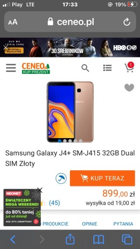 Zdjęcie oferty: Samsung j4plus