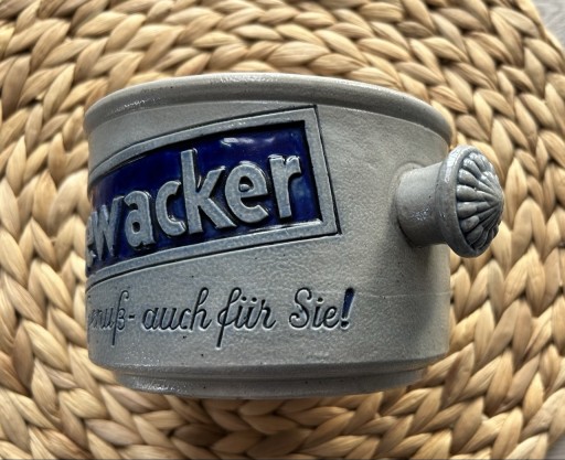 Zdjęcie oferty: Unikalny, stary kamionkowy pojemnik na tabakę Hanewacker Niemcy, ok. 1930s)