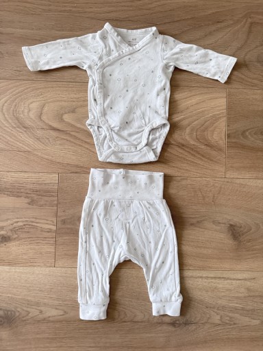 Zdjęcie oferty: Zestaw niemowlęcy body kopertowe z długim rękawem i spodenki H&M
